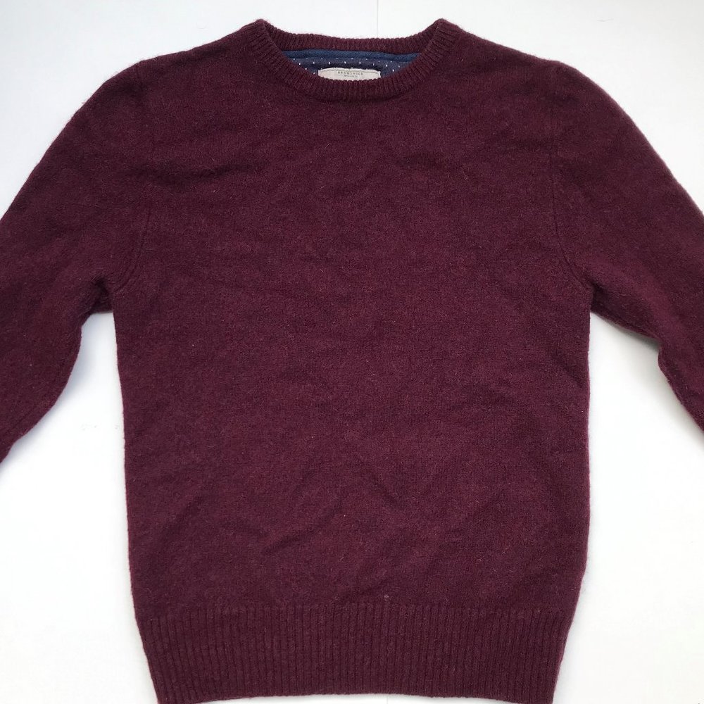 Brunswick Austrailian Wool Pullover Maroon Sweater Size Medium